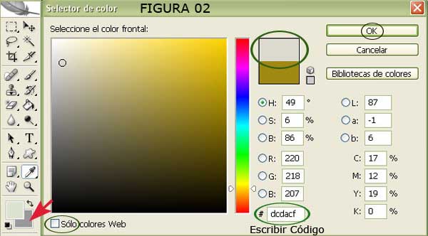 seleccionar color de fondo para banner con Photoshop