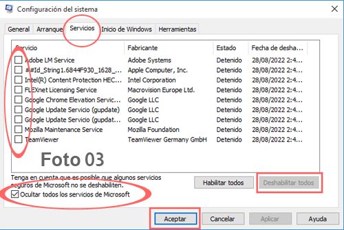 Configuración para Acelerar Windows